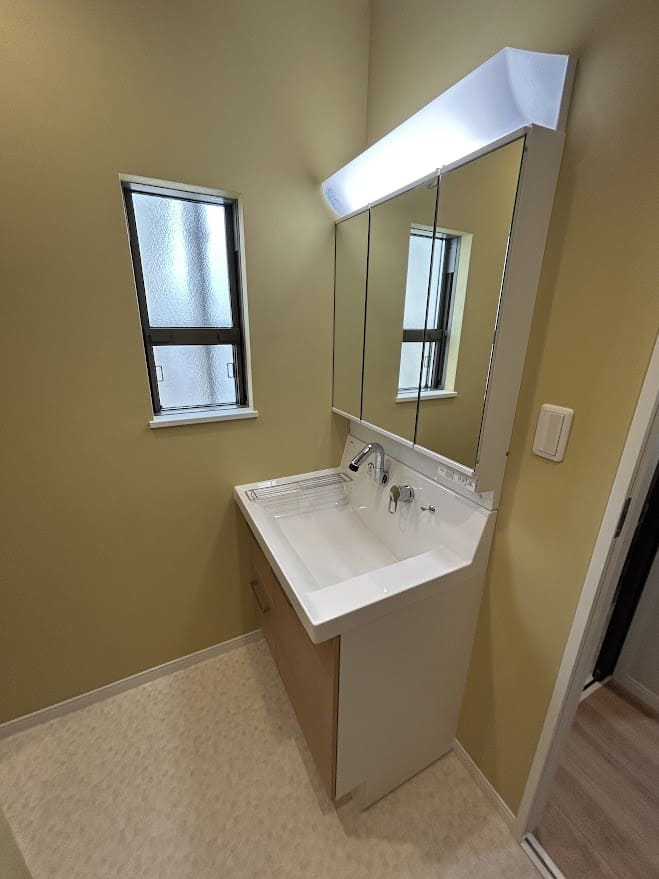 新設した洗面台